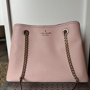 Kate Spade Jordyn Light Pink Bag with Gold Chain Straps